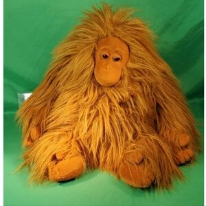 1988 Shaggy orangutan 13”, plush creations ape fluffy monkey.